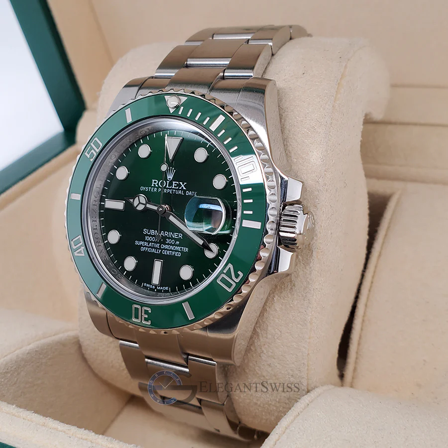 Rolex Submariner "Hulk" Green 40mm Stainless Steel Watch 116610LV Box Papers - Image 3