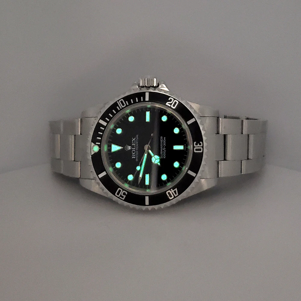 Rolex Submariner No-Date 2-Liner Black Dial Steel 40mm Watch 14060 Box Service Papers - Image 7