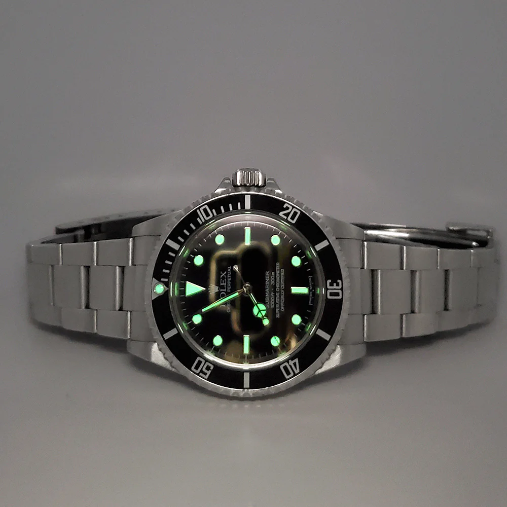 Rolex Submariner No-Date Engraved Rehaut Steel 40mm Watch 14060 Box Papers - Image 8
