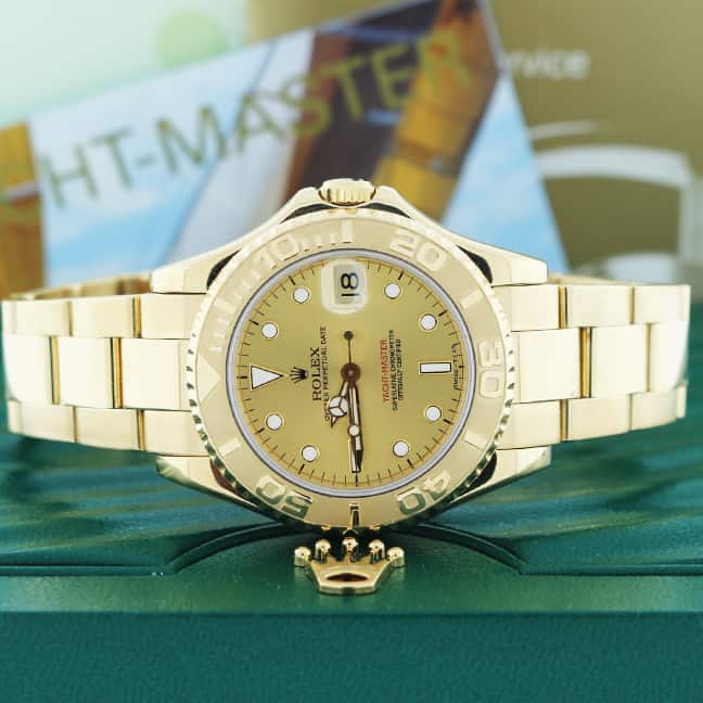 Rolex Yacht-Master 18K Yellow Gold Midsize 35MM Automatic Watch 68628 - Image 2