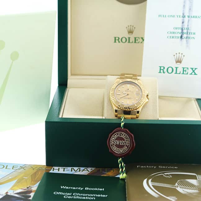 Rolex Yacht-Master 18K Yellow Gold Midsize 35MM Automatic Watch 68628 - Image 3