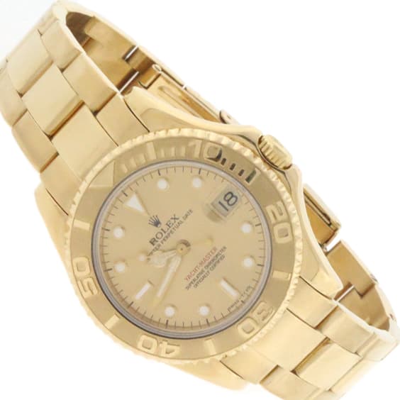 Rolex Yacht-Master 18K Yellow Gold Midsize 35MM Automatic Watch 68628 - Image 4