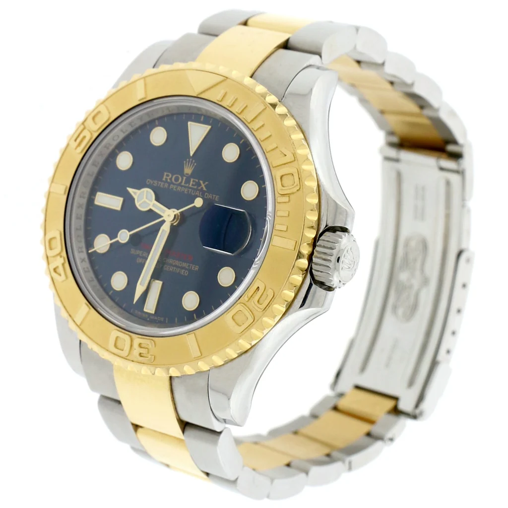 Rolex Yacht-Master 2-Tone 18K Yellow Gold/Stainless Steel Blue Dial 40MM Automatic Mens Oyster Watch 16623 - Image 4