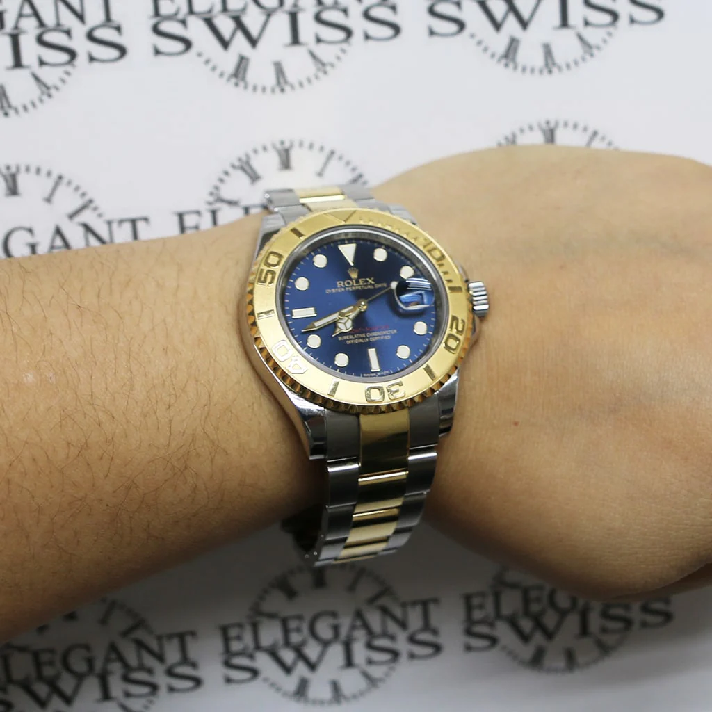 Rolex Yacht-Master 2-Tone 18K Yellow Gold/Stainless Steel Blue Dial 40MM Automatic Mens Oyster Watch 16623 - Image 5
