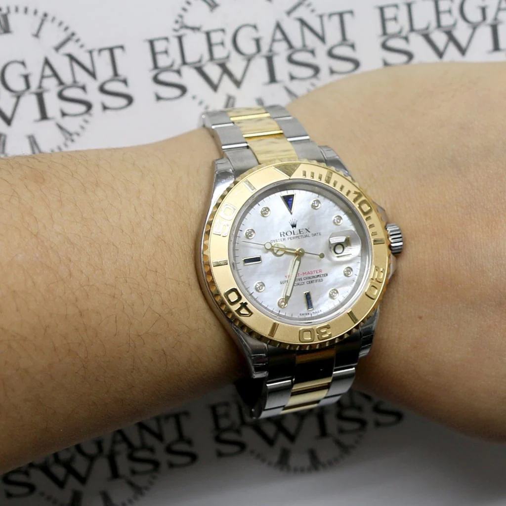 Rolex Yacht-Master 2-Tone 18K Yellow Gold/Stainless Steel White MOP Dial 40MM Automatic Oyster Mens Watch 16623 - Image 5