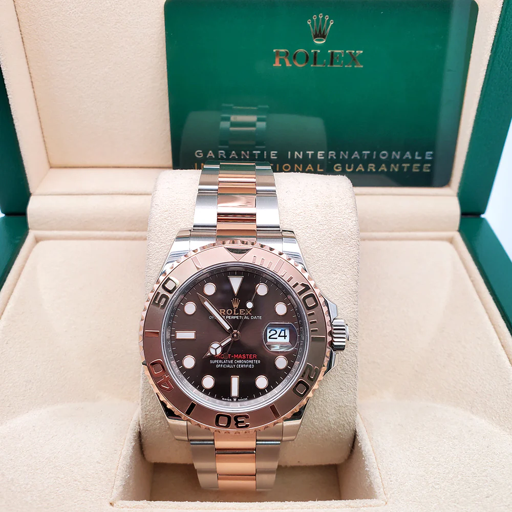 Rolex Yacht-Master 40 126621 Chocolate Dial Everose Gold and Steel Watch 2023 Box Papers - Image 3