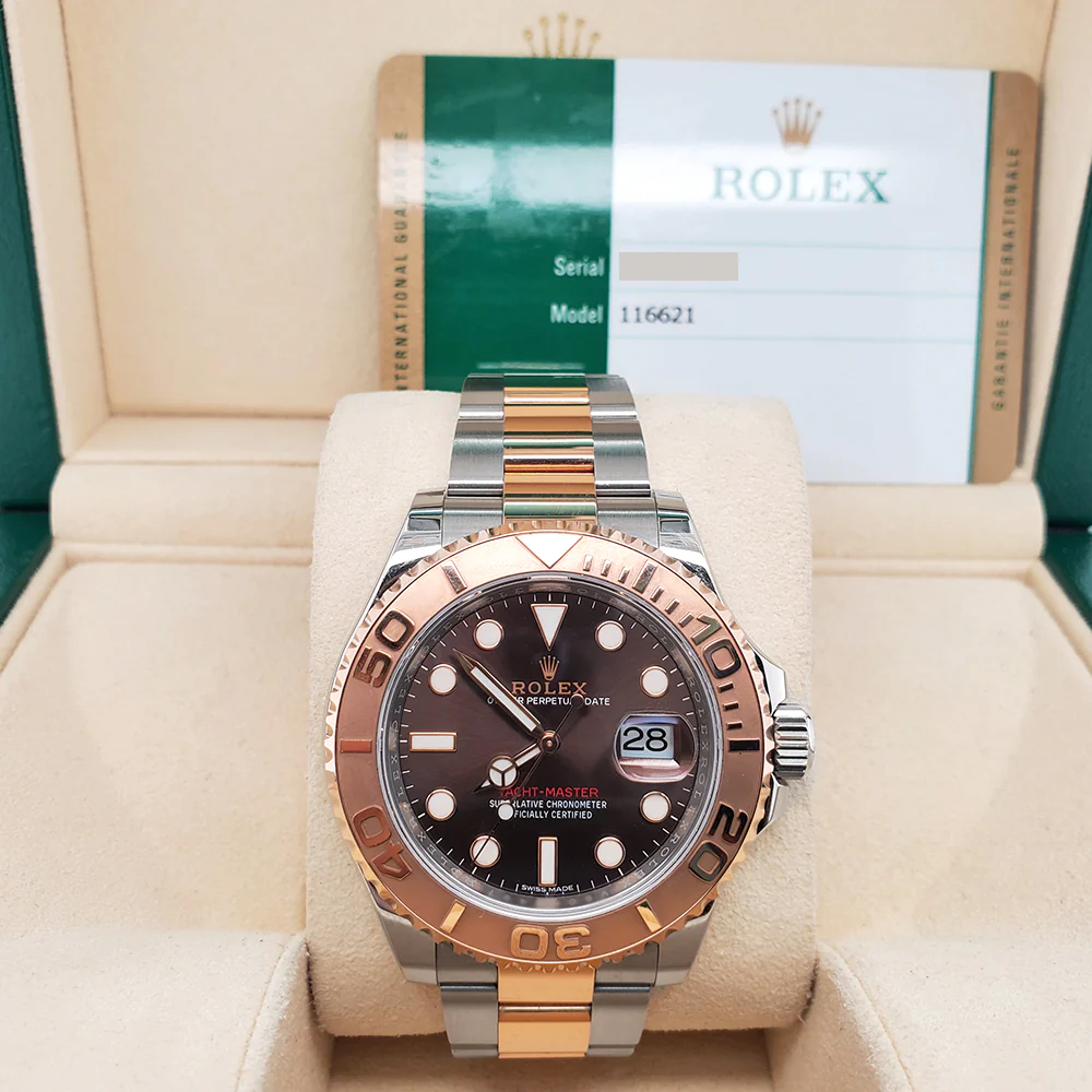Rolex Yacht-Master 40mm 116621 Chocolate Dial Two-Tone Rose Gold/Steel Watch Box Papers - Image 3