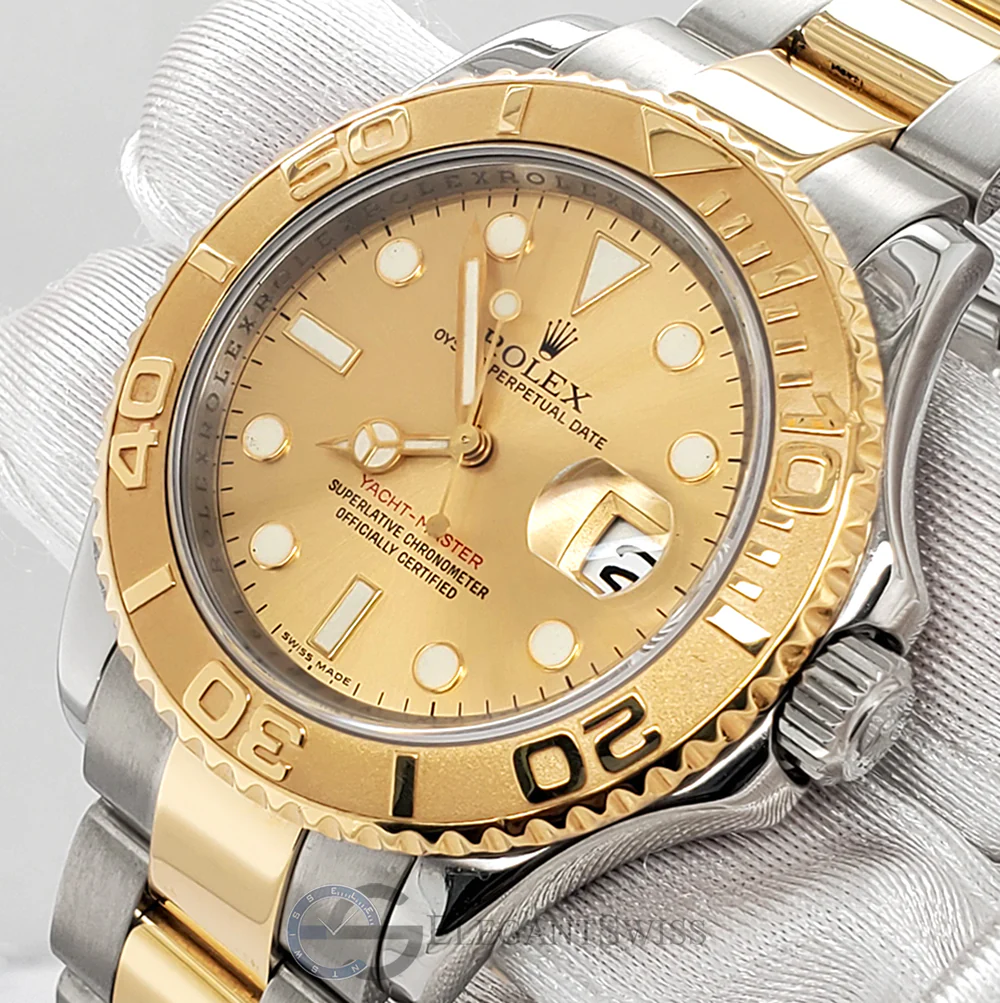 Rolex Yacht-Master 40mm Champagne Dial Yellow Gold/Steel Watch Box Papers 16623