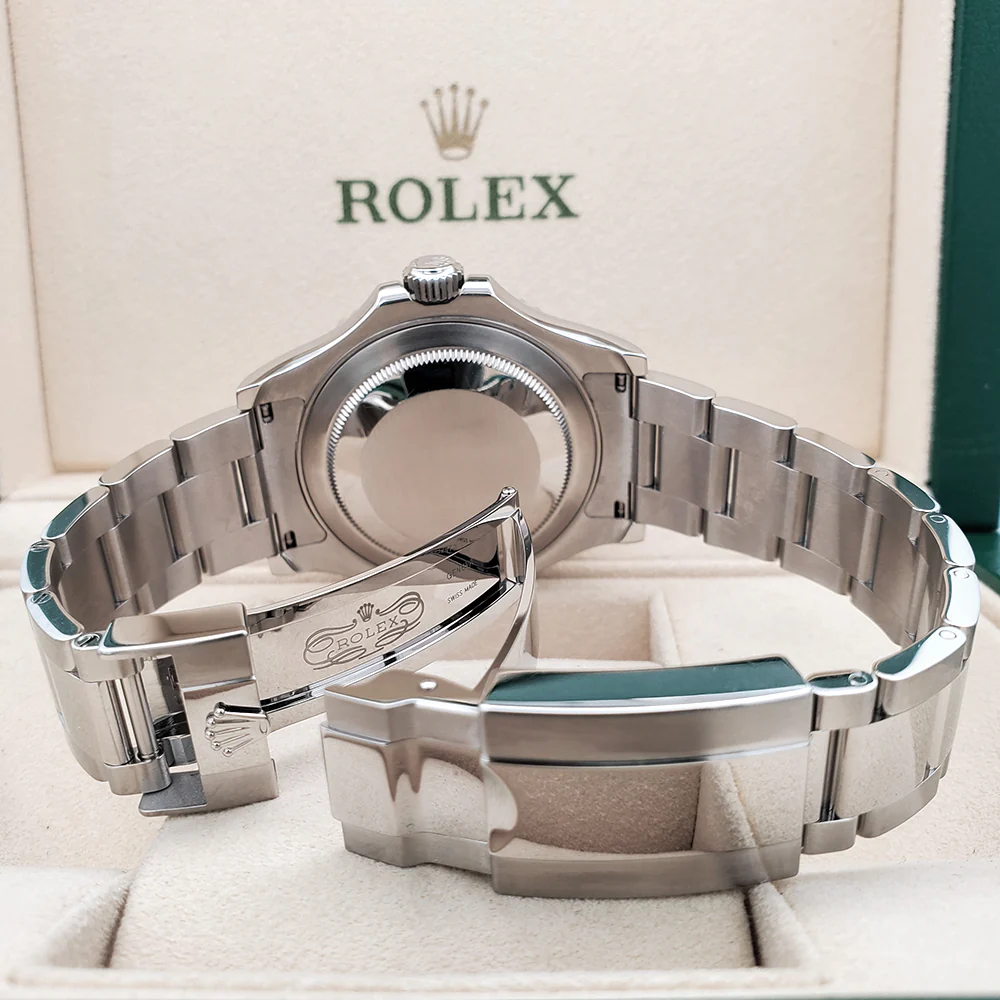 Rolex Yacht-Master 40mm Dark Rhodium Platinum Bezel Steel Watch 116622 Box Papers - Image 6