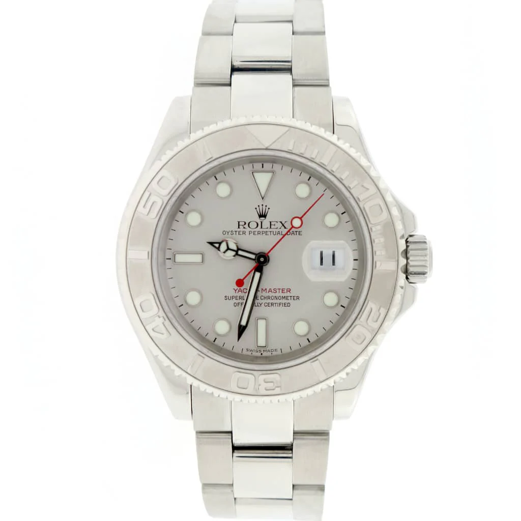 Rolex Yacht-Master 40MM Platinum Bezel Automatic Stainless Steel Mens Oyster Watch 16622