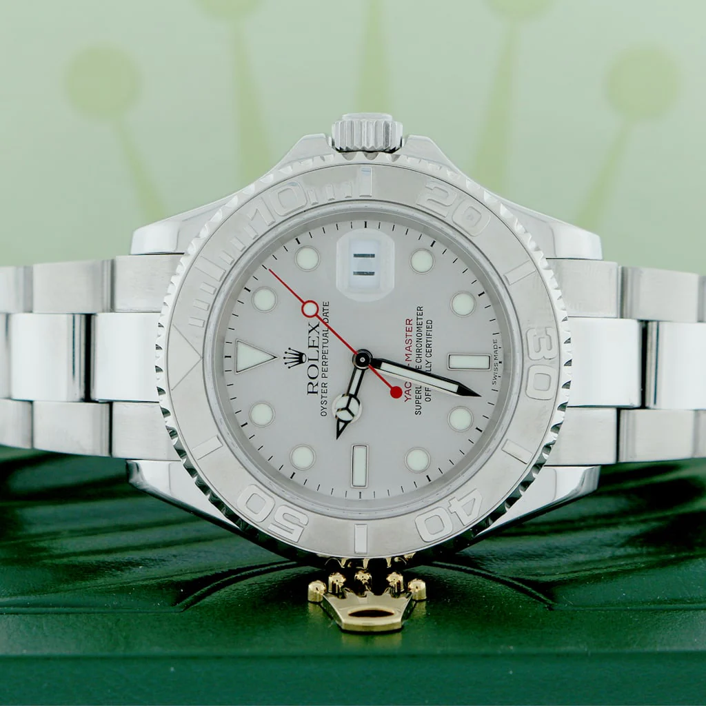 Rolex Yacht-Master 40MM Platinum Bezel Automatic Stainless Steel Mens Oyster Watch 16622 - Image 2