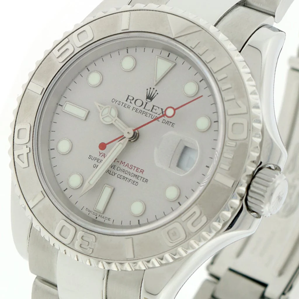 Rolex Yacht-Master 40MM Platinum Bezel Automatic Stainless Steel Mens Oyster Watch 16622 - Image 3