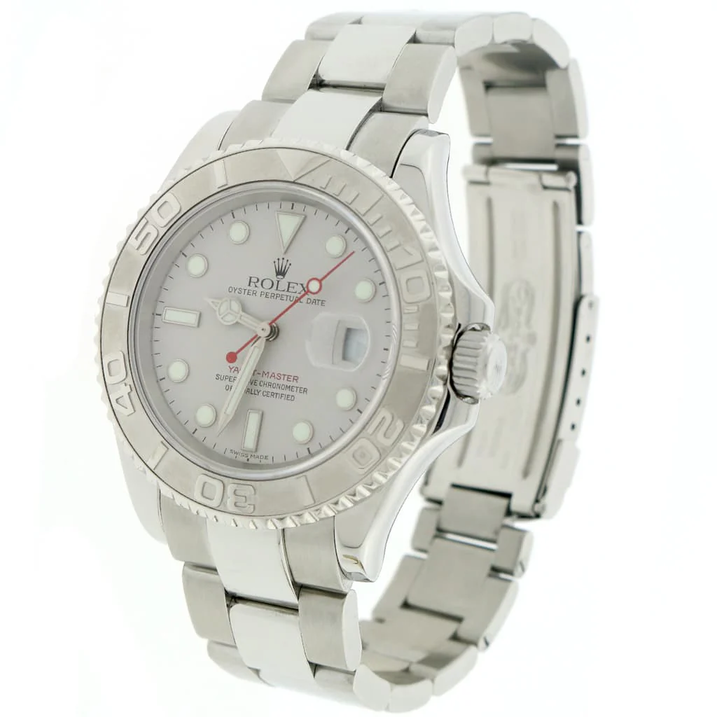 Rolex Yacht-Master 40MM Platinum Bezel Automatic Stainless Steel Mens Oyster Watch 16622 - Image 5