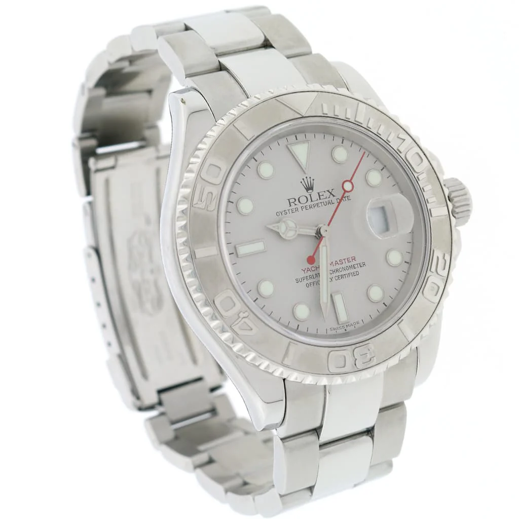 Rolex Yacht-Master 40MM Platinum Bezel Automatic Stainless Steel Mens Oyster Watch 16622 - Image 6
