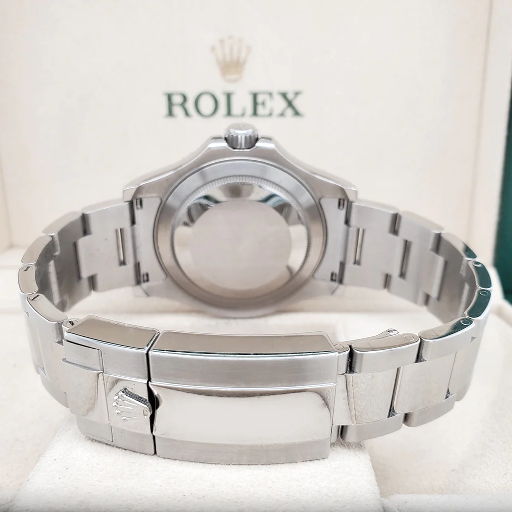Rolex Yacht-Master 40MM Platinum Bezel/Blue Dial Stainless Steel Watch 116622 Box Papers - Image 6