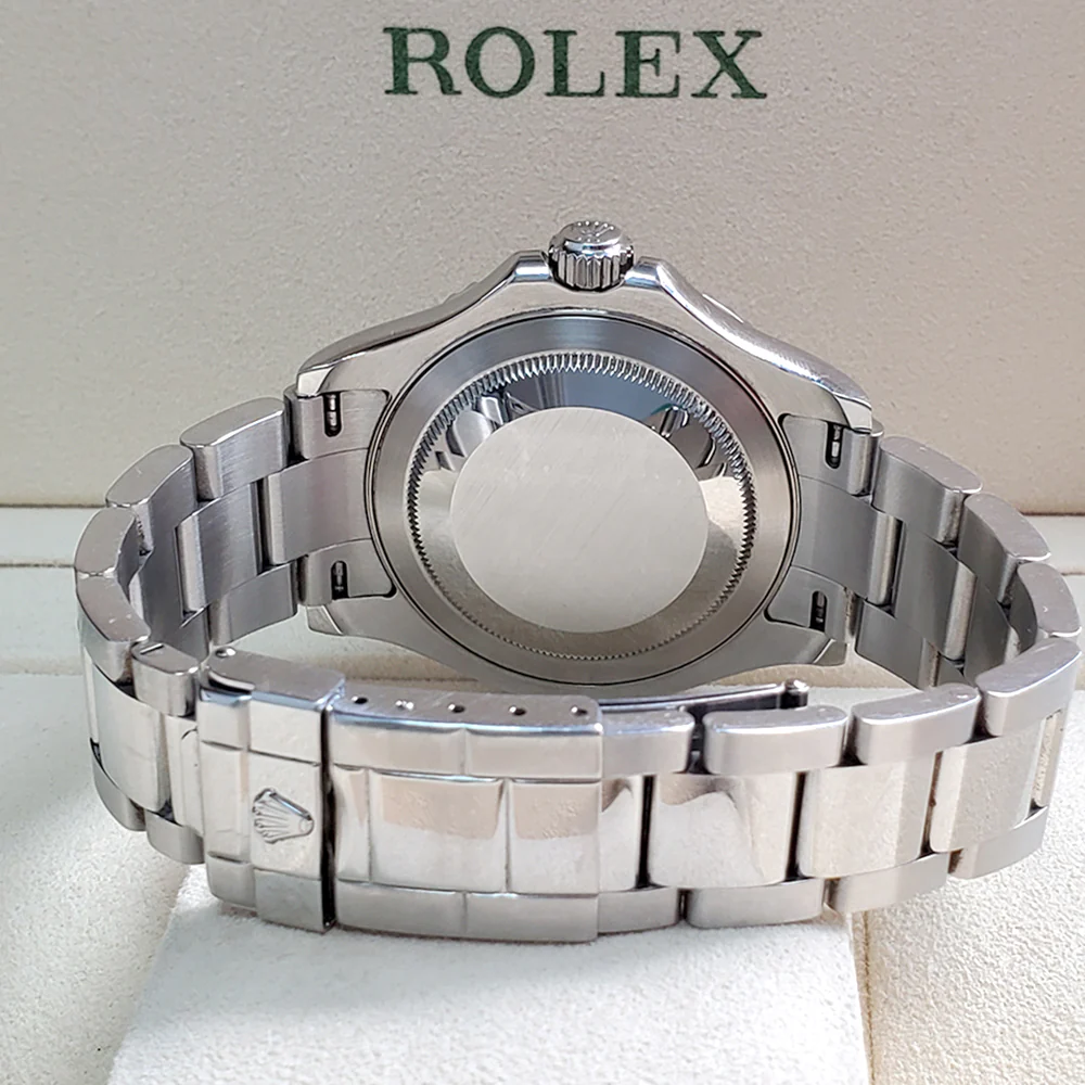 Rolex Yacht-Master 40MM Platinum Bezel Silver Dial Steel Watch 16622 Box Papers - Image 4