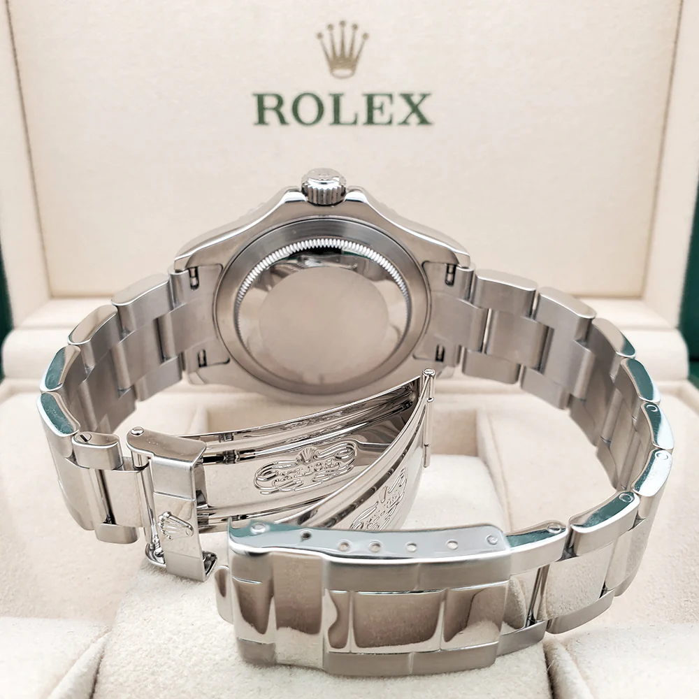 Rolex Yacht-Master 40mm Platinum Bezel Steel Watch 16622 Box Papers - Image 6
