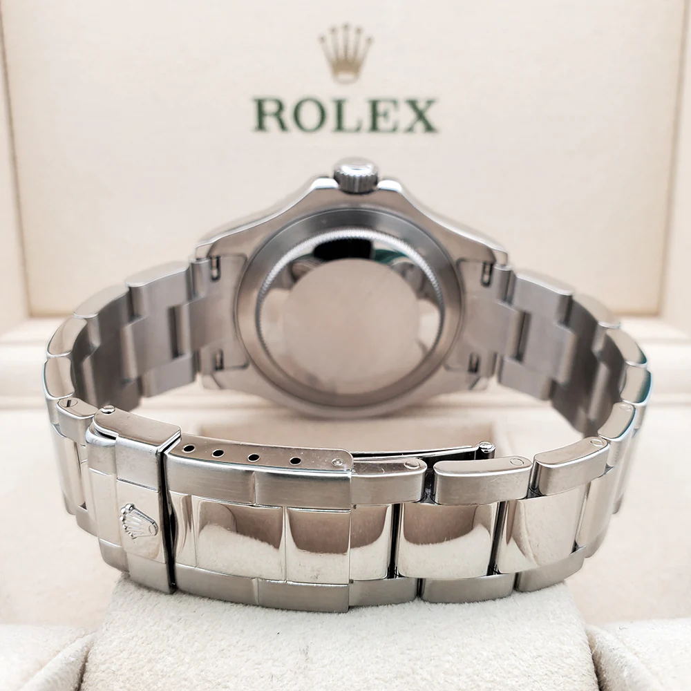 Rolex Yacht-Master 40mm Platinum Bezel Steel Watch 16622 Box Papers - Image 5