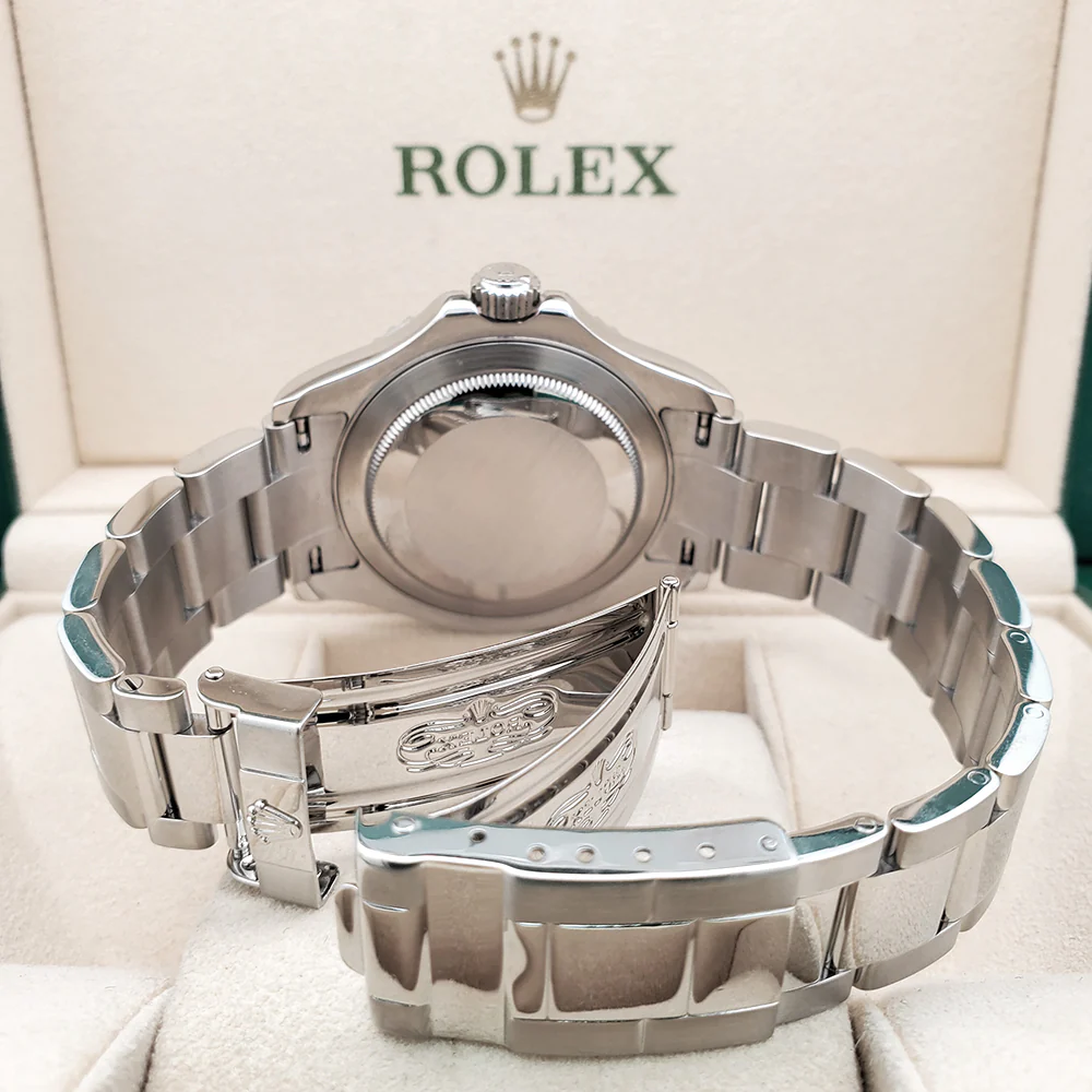 Rolex Yacht-Master 40mm Platinum Bezel Steel Watch 16622 Box Papers - Image 6