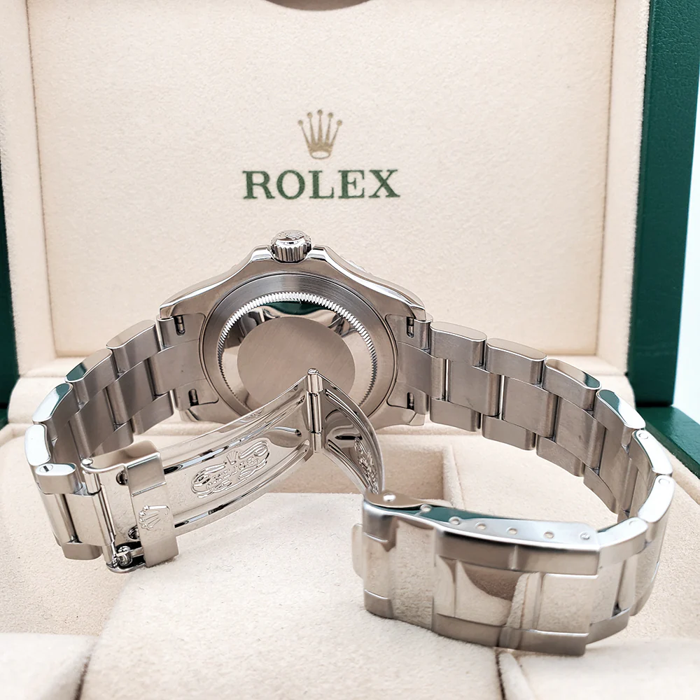 Rolex Yacht-Master 40mm Platinum Bezel Steel Watch 16622 Box Papers - Image 6