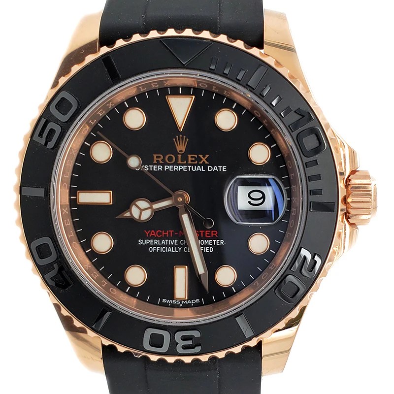 Rolex Yacht-Master 40mm Rose Gold Black Dial 116655 Watch Box Papers - Image 2