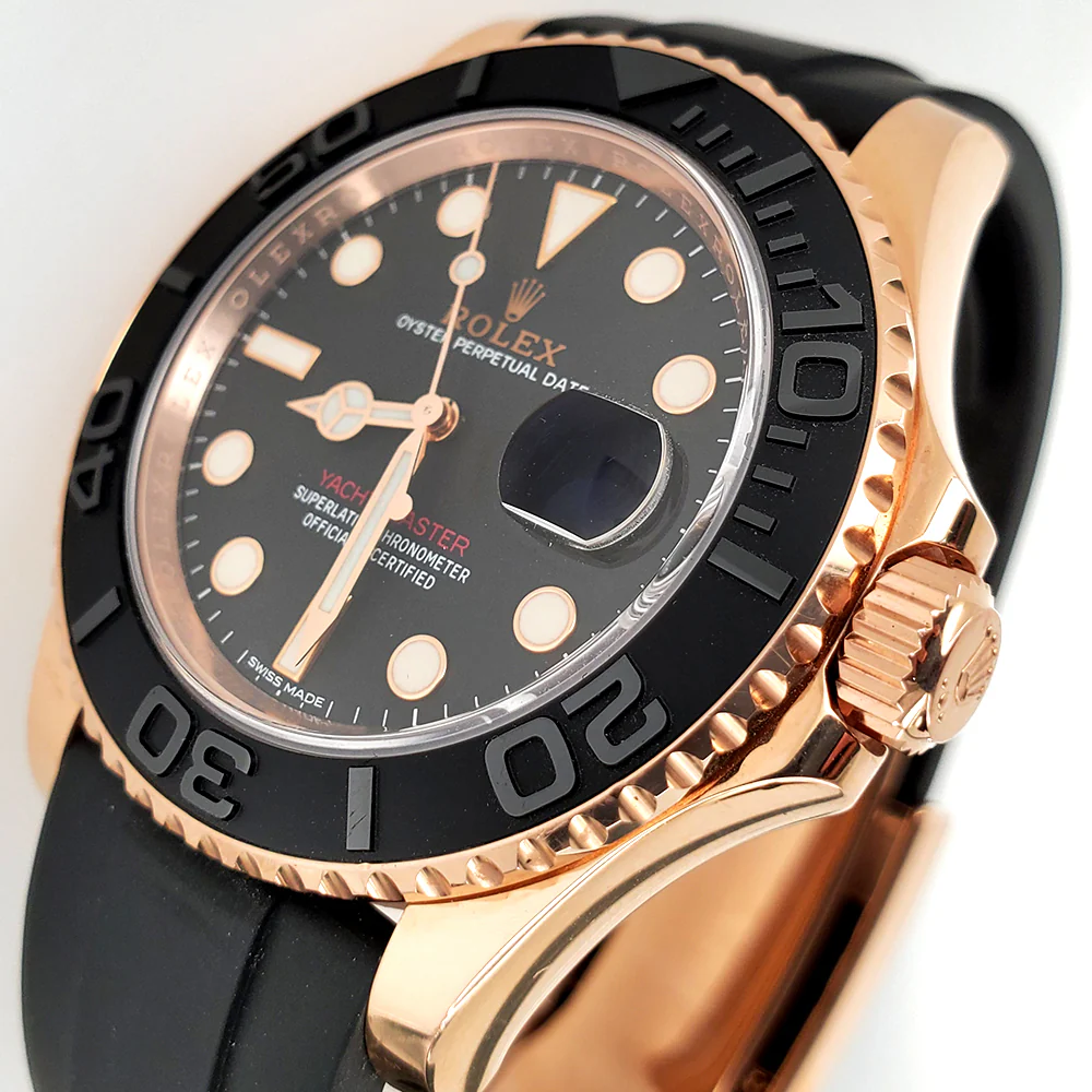 Rolex Yacht-Master 40mm Rose Gold Black Dial 116655 Watch Box Papers - Image 3
