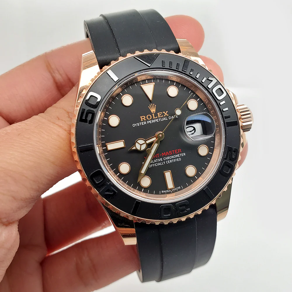 Rolex Yacht-Master 40mm Rose Gold Black Dial 116655 Watch Box Papers - Image 8
