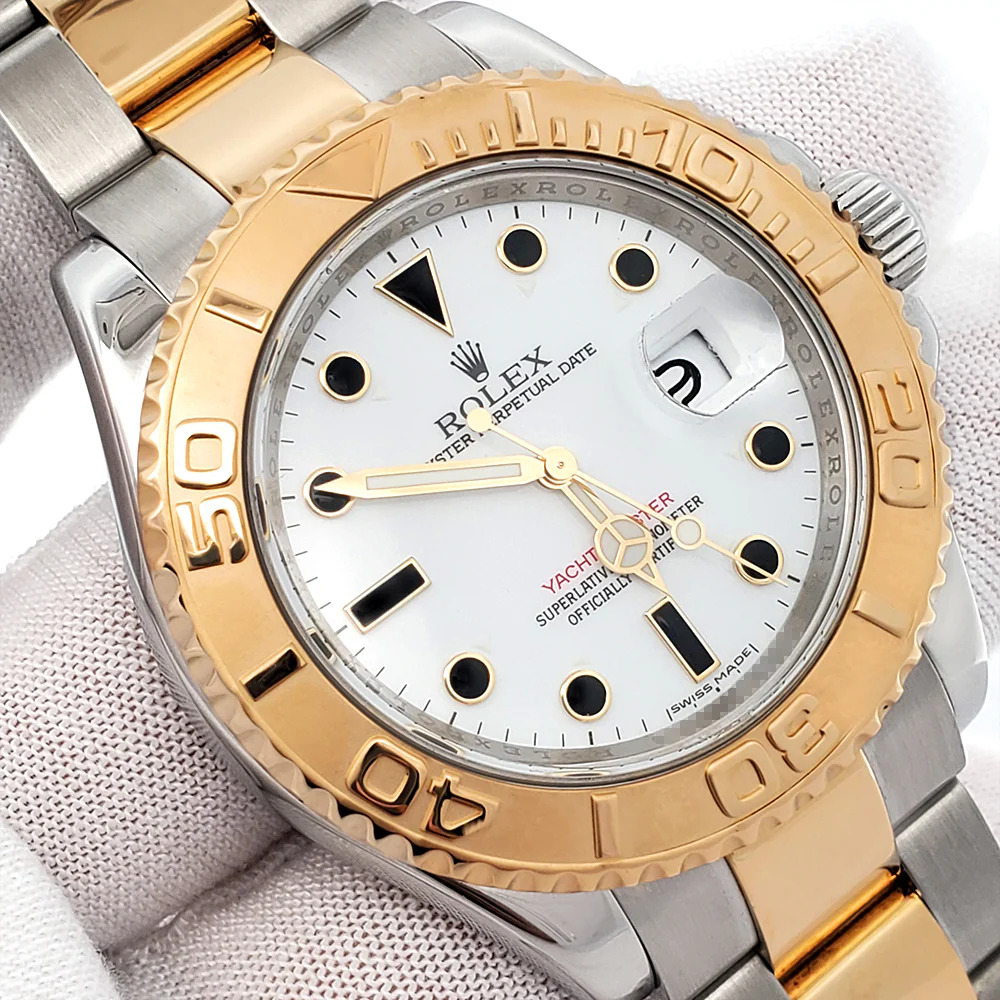 Rolex Yacht-Master 40mm White Dial 2-tone Yellow Gold/Steel Oyster 16623 Watch Box Papers - Image 3