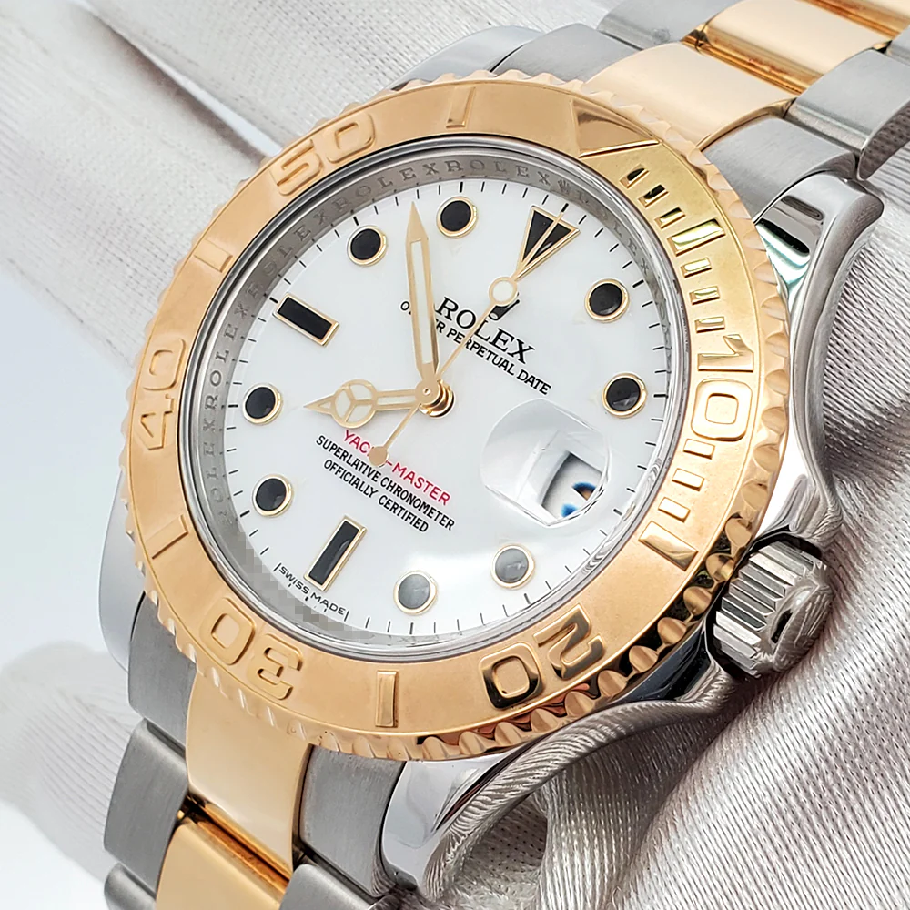 Rolex Yacht-Master 40mm White Dial 2-tone Yellow Gold/Steel Oyster 16623 Watch Box Papers - Image 3