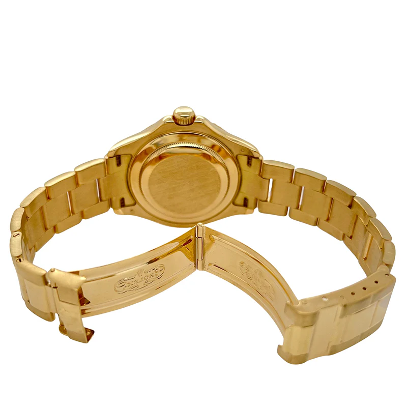 Rolex Yacht-Master 40mm White MOP Diamond Dial Yellow Gold Watch 16628B - Image 5