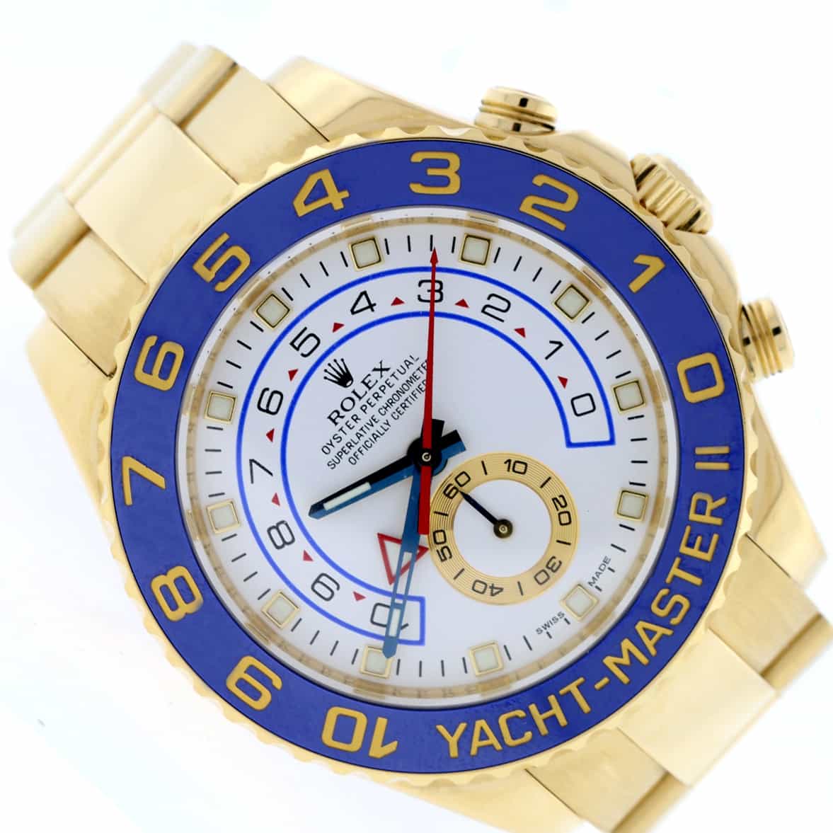Rolex Yacht-Master II 18K Yellow Gold Blue Ceramic Bezel 44MM Automatic Mens Watch 116688 - Image 4