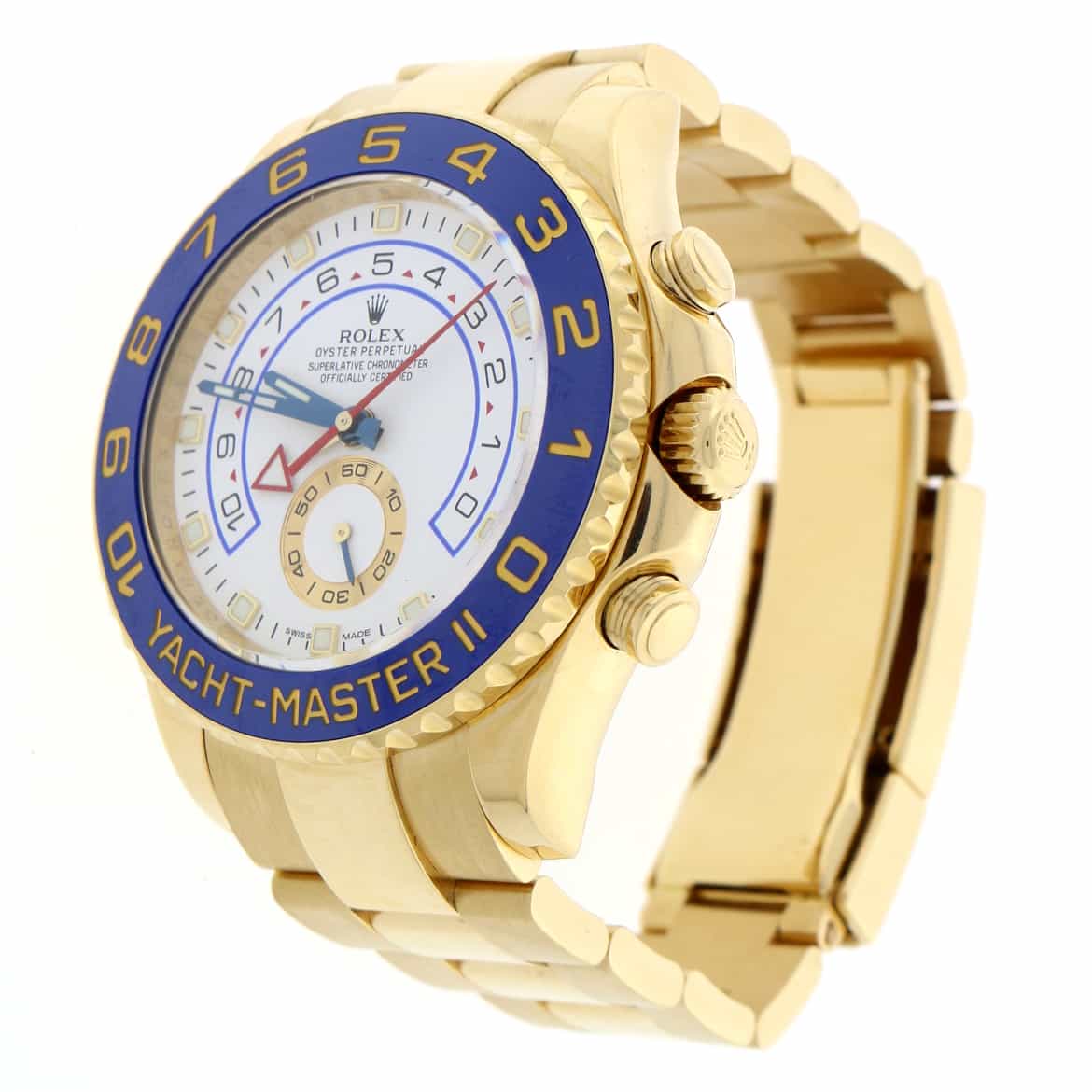 Rolex Yacht-Master II 18K Yellow Gold Blue Ceramic Bezel 44MM Automatic Mens Watch 116688 - Image 6
