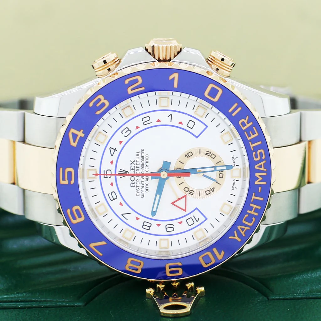 Rolex Yacht-Master II 44MM 2-Tone Rose Gold/Steel Oyster Watch W/Blue Ceramic Bezel Box&Papers 116681 - Image 2