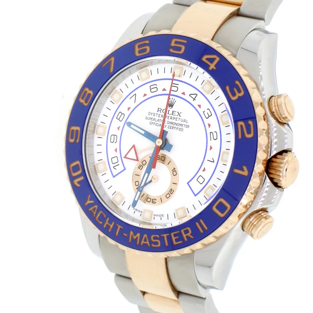 Rolex Yacht-Master II 44MM 2-Tone Rose Gold/Steel Oyster Watch W/Blue Ceramic Bezel Box&Papers 116681 - Image 4