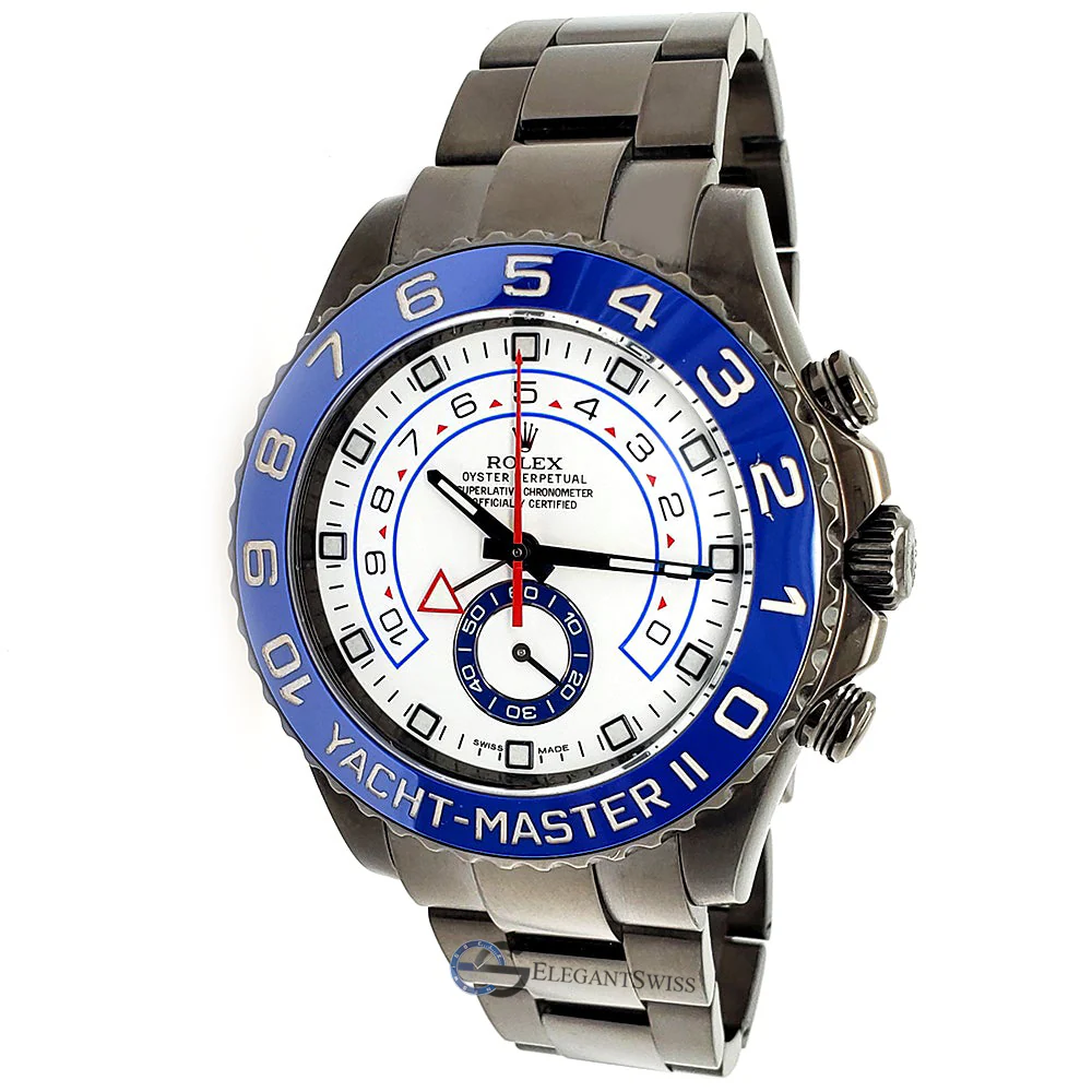 Rolex Yacht-Master II 44mm Black DLC - PVD Watch 116680 Box Papers