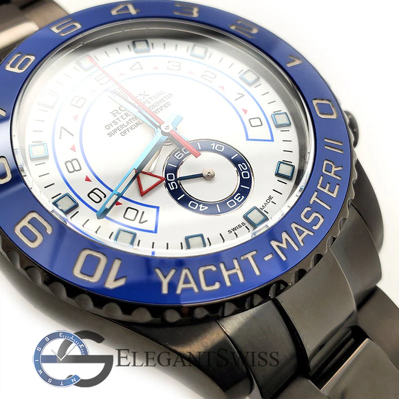 Rolex Yacht-Master II 44mm Black DLC - PVD Watch 116680 Box Papers - Image 4