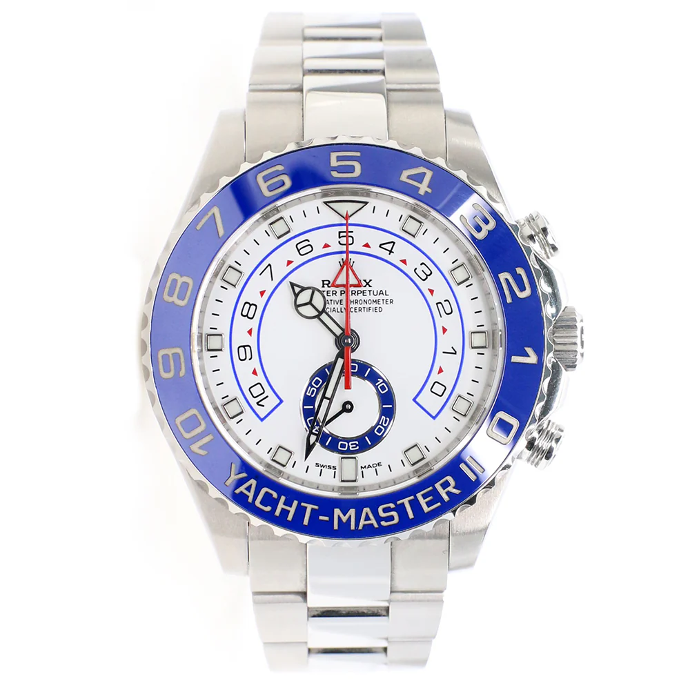 Rolex Yacht-Master II 44mm New Mercedes Hands Steel Watch Box Papers 116680