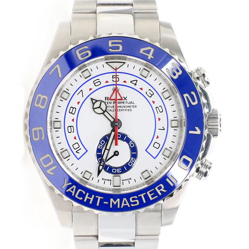 Rolex Yacht-Master II 44mm New Mercedes Hands Steel Watch Box Papers 116680 - Image 2