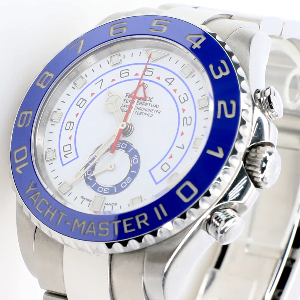 Rolex Yacht-Master II 44mm New Mercedes Hands Steel Watch Box Papers 116680 - Image 3