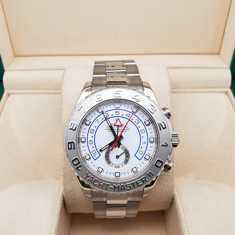 Rolex Yacht-Master II 44mm White Gold With Platinum Bezel Watch 116689 - Image 3