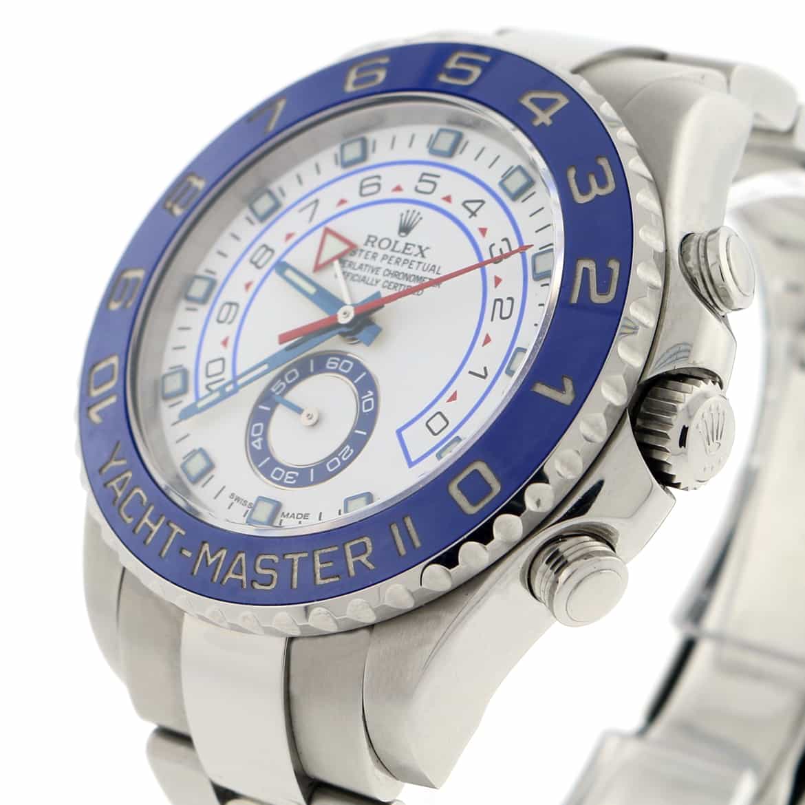 Rolex Yacht-Master II White Dial Blue Ceramic Bezel 44MM Automatic Stainless Steel Mens Watch 116680 - Image 6