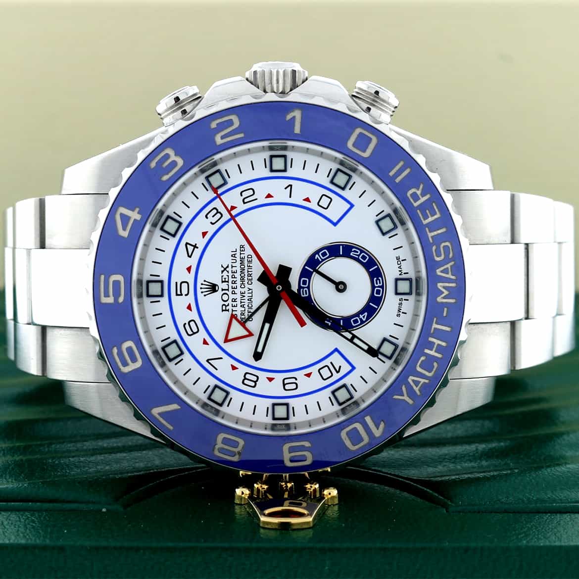 Rolex Yacht-Master II White Dial Blue Ceramic Bezel 44MM Automatic Stainless Steel Mens Watch 116680 - Image 2