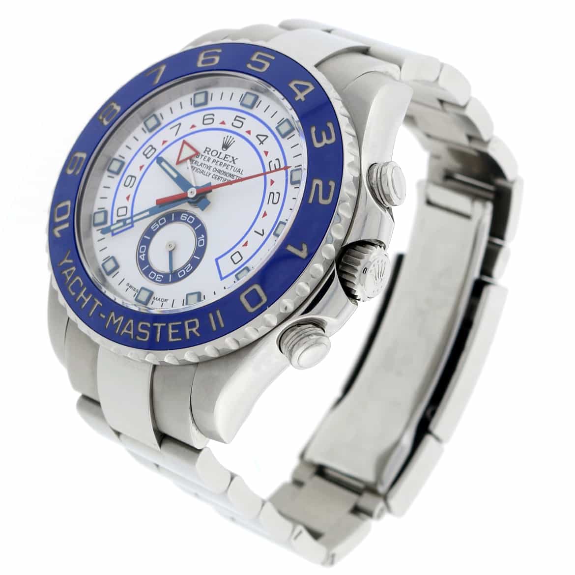 Rolex Yacht-Master II White Dial Blue Ceramic Bezel 44MM Automatic Stainless Steel Mens Watch 116680 - Image 6