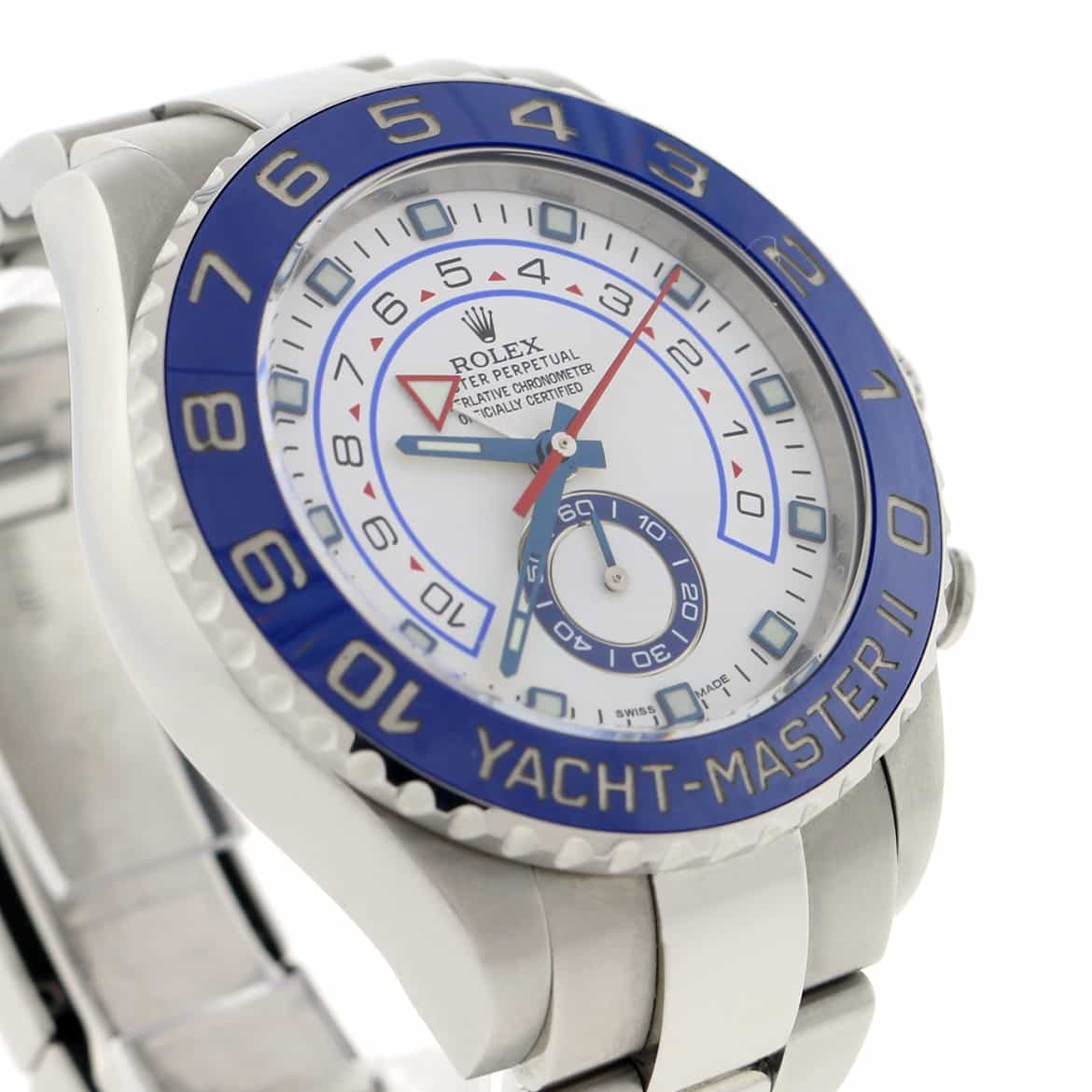 Rolex Yacht-Master II White Dial Blue Ceramic Bezel 44MM Automatic Stainless Steel Mens Watch 116680 - Image 8