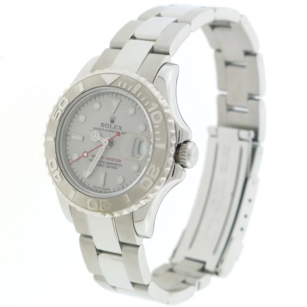 Rolex Yacht-Master Ladies Platinum Dial & Bezel 29MM Automatic Stainless Steel Oyster Watch 169622 - Image 4