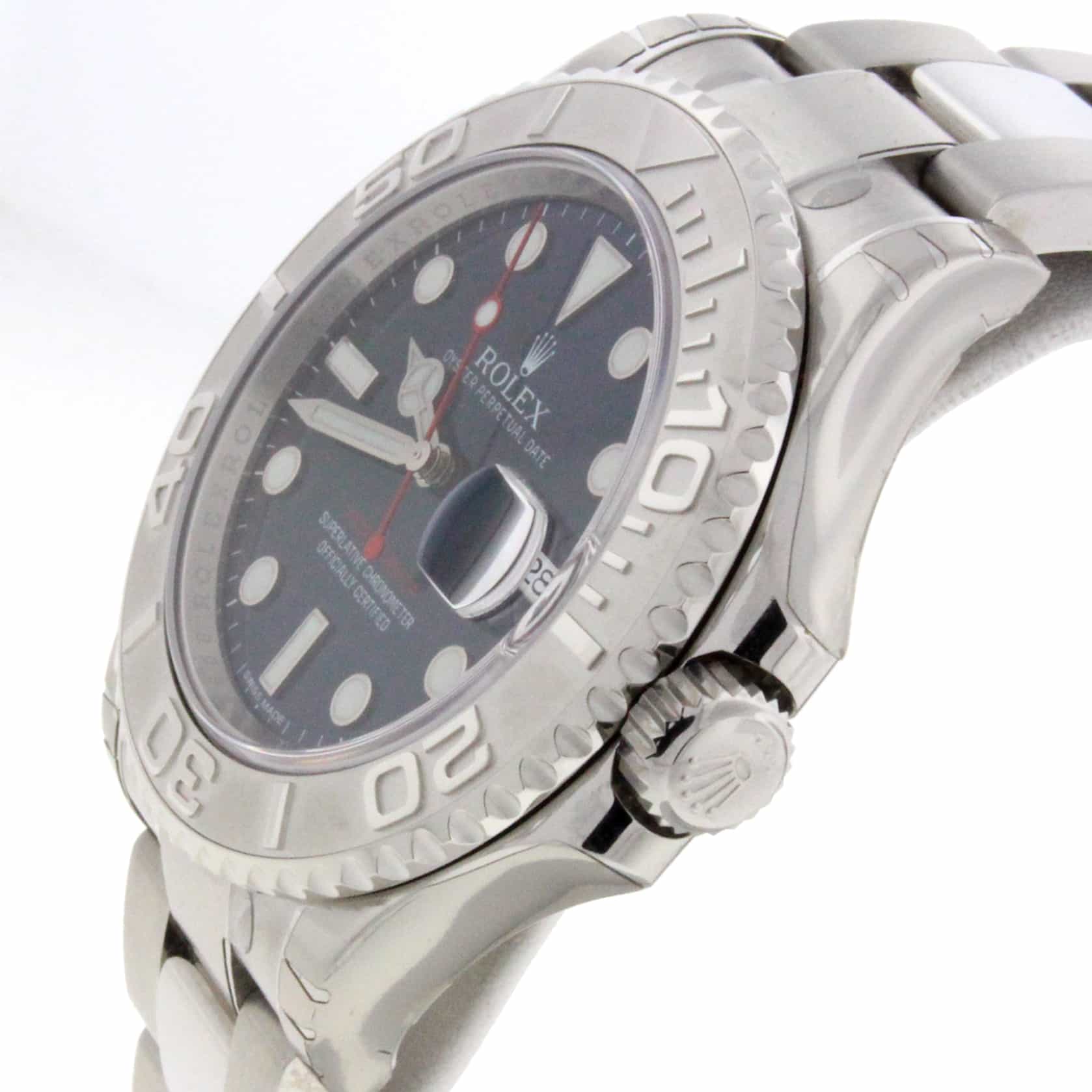Rolex Yacht-Master Platinum & Stainless Steel 40MM Blue Dial Automatic Mens Watch 116622 Unworn - Image 4