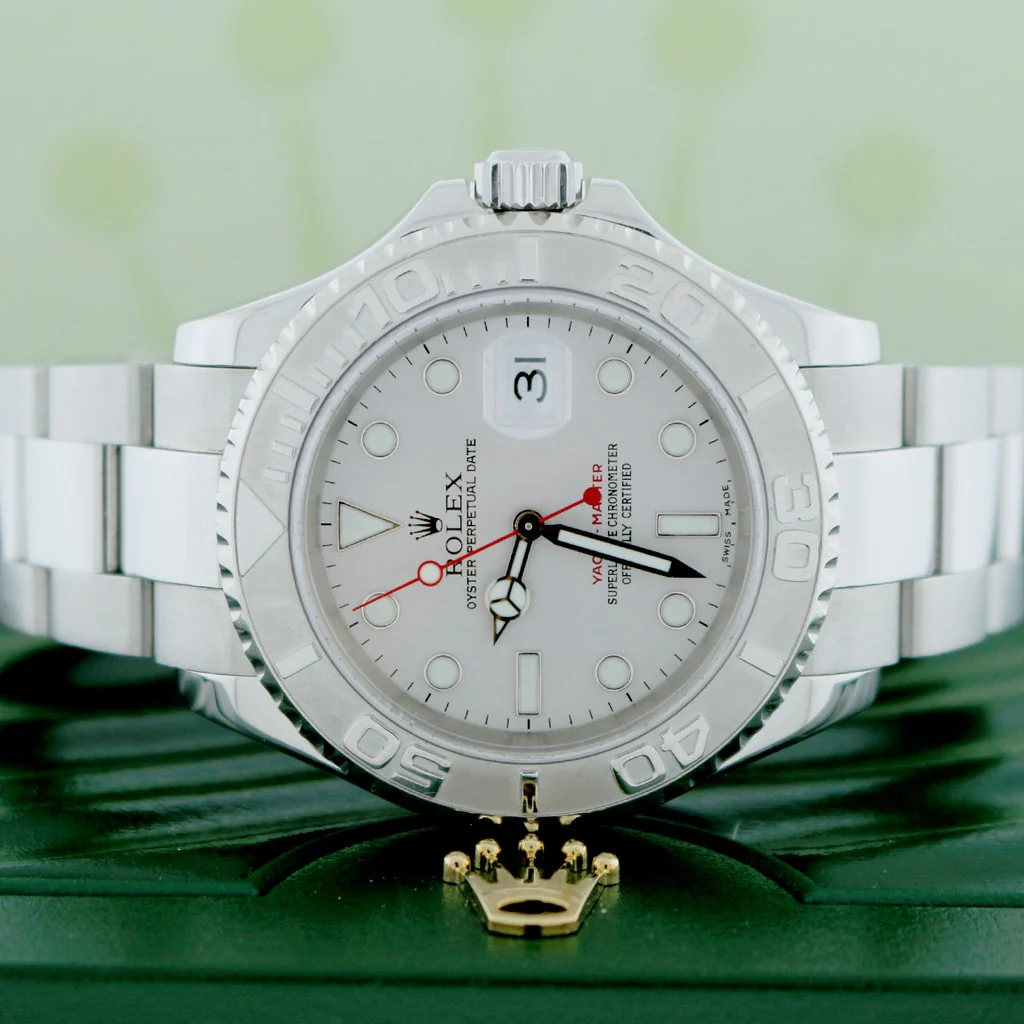 Rolex Yacht-Master Stainless Steel 40MM Platinum Bezel Automatic Oyster Mens Watch 16622 - Image 2