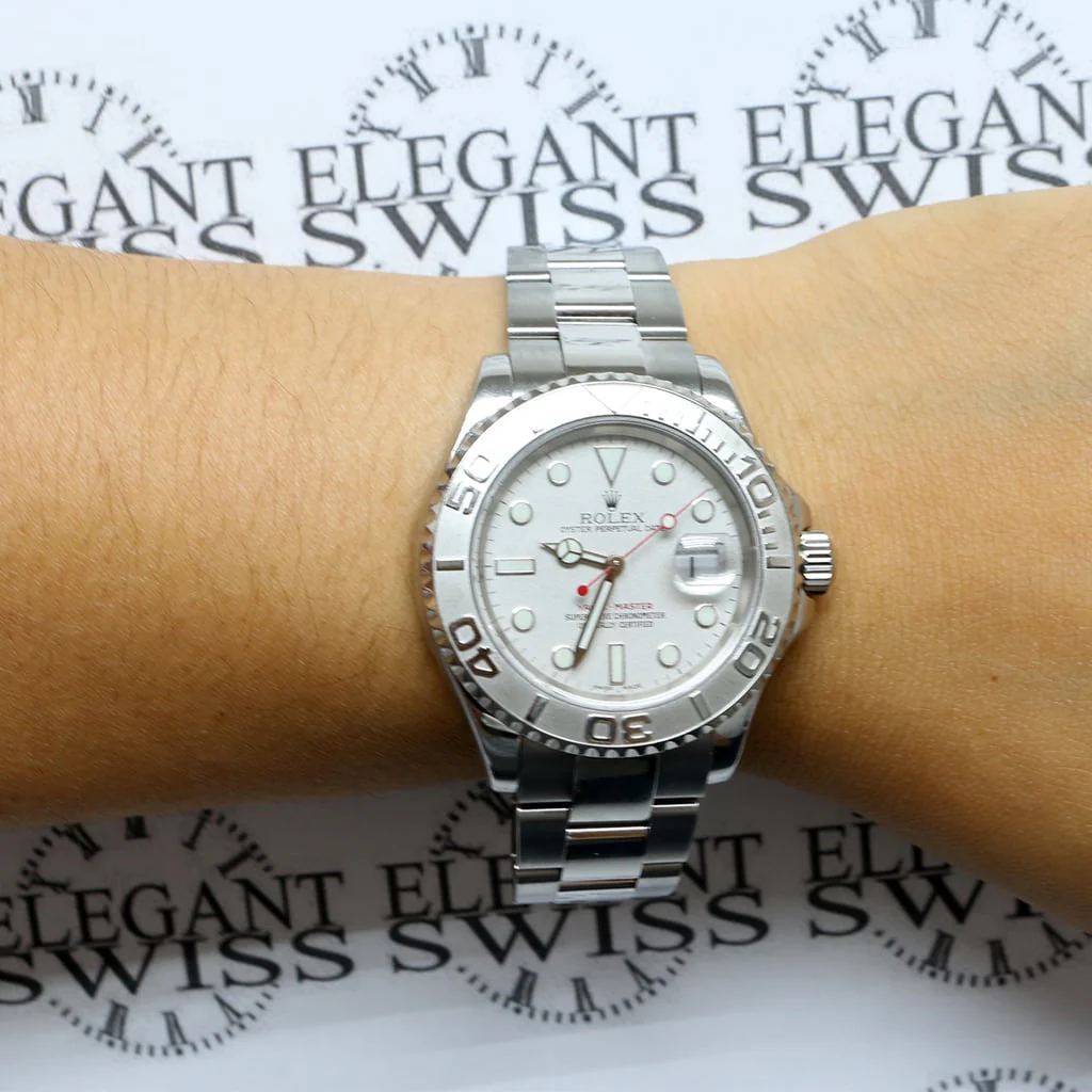 Rolex Yacht-Master Stainless Steel 40MM Platinum Bezel Automatic Oyster Mens Watch 16622 - Image 9