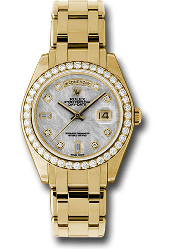 Rolex Yellow Gold Day-Date Special Edition 39 Watch - 40 Diamond Bezel - Meteorite Diamond Dial - 18948 mtd