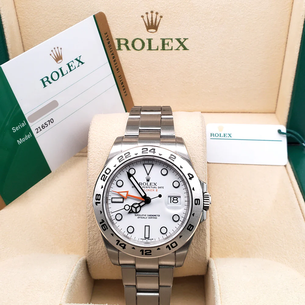 Stickered 2020 Rolex Explorer II Polar White Dial Steel Oyster 42mm Watch 216570 Box/Papers/Tag - Image 4